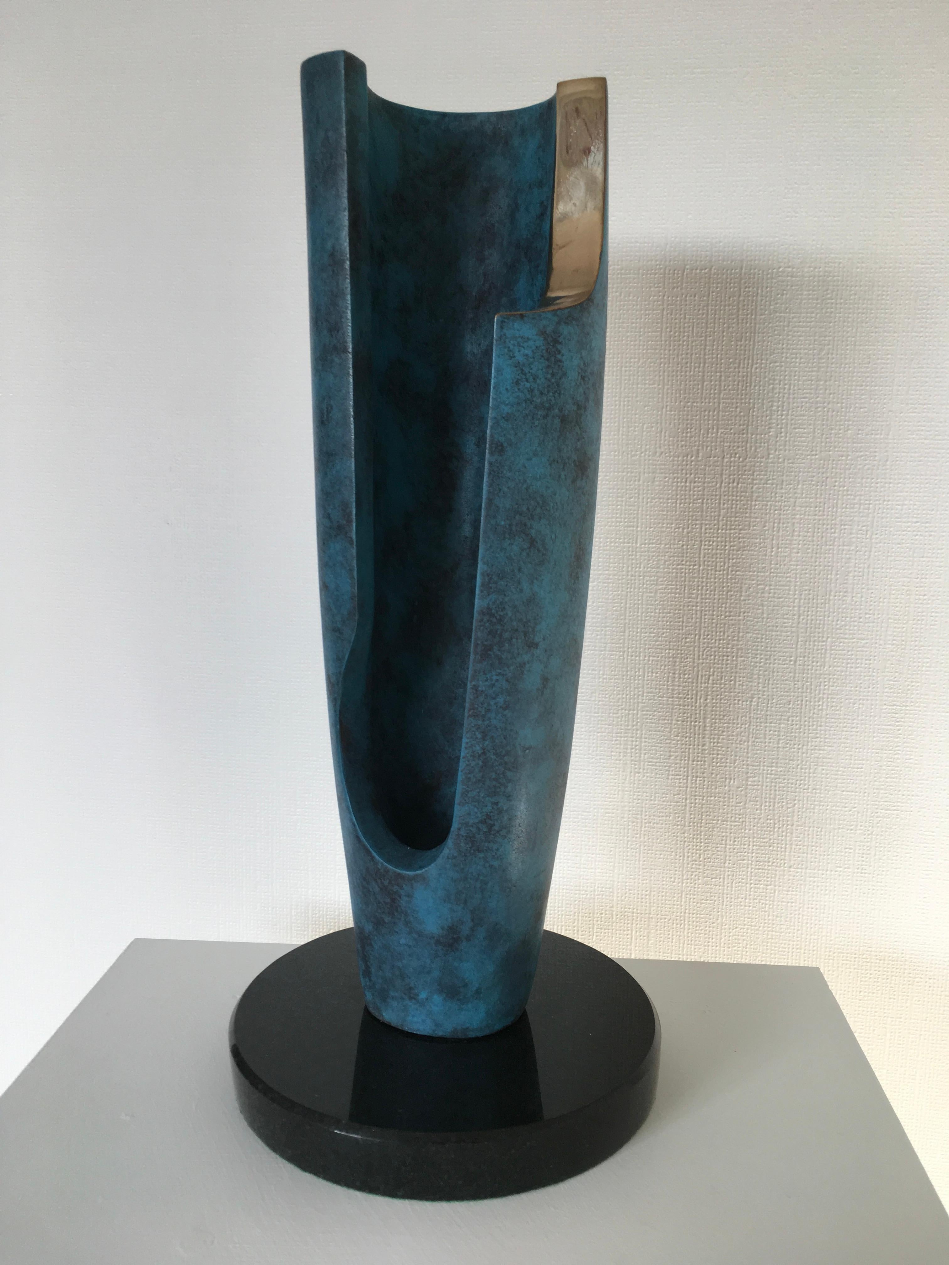 Tall Hollow  - Tabletop limited edition sculpture Bronze  - Sculpture by David Sprakes