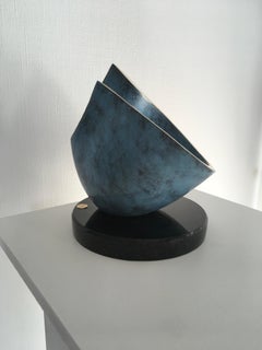 Tipped Hollow-original abstract bronze sculpture-artwork -contemporary art