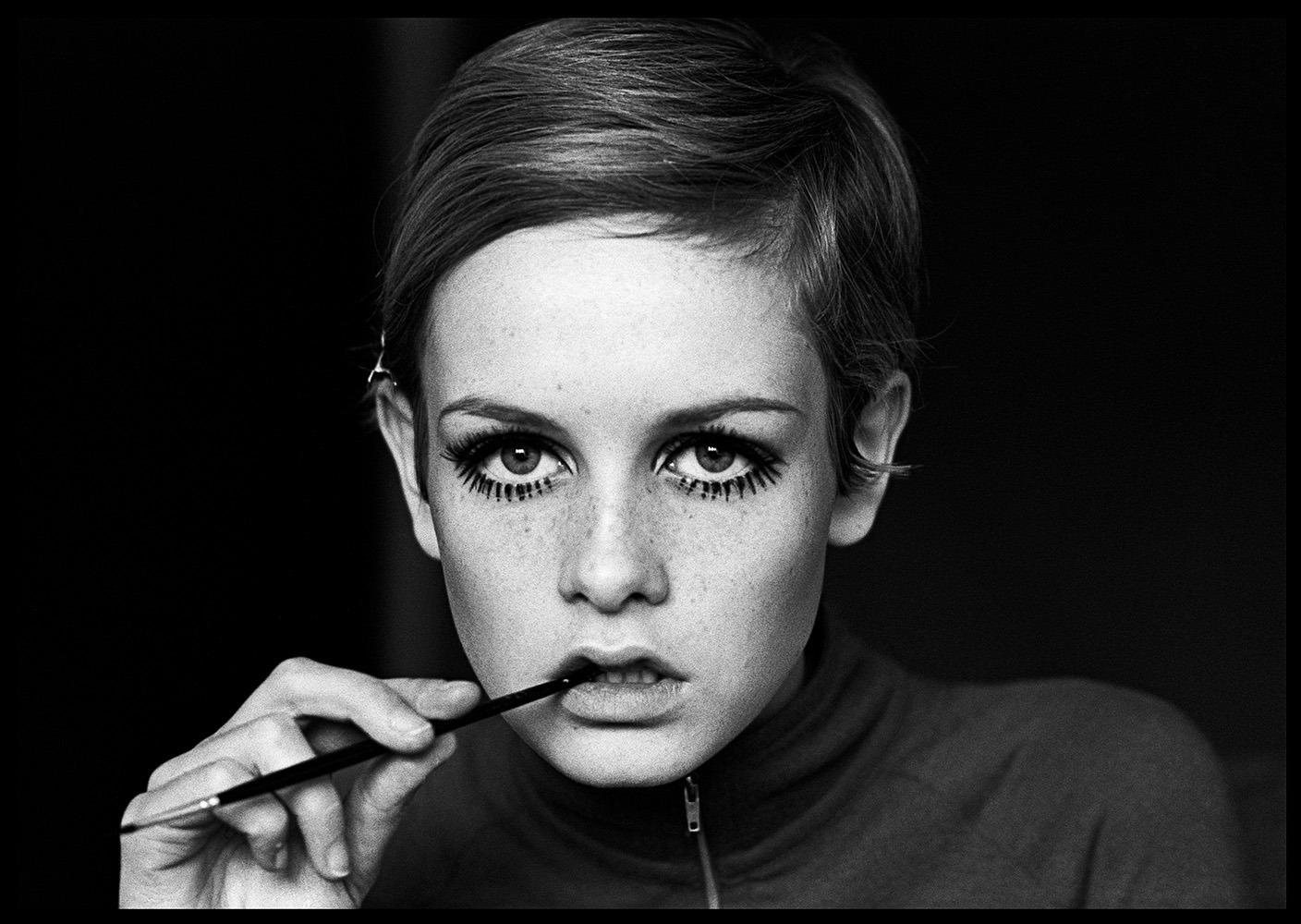 Twiggy – at David Steen’s Home, Surrey, 

1967

Lesley Lawson (born 19 September 1949) is an English model, actress, and singer widely known by the nickname Twiggy. She was a British cultural icon and a prominent teenage model in swinging sixties
