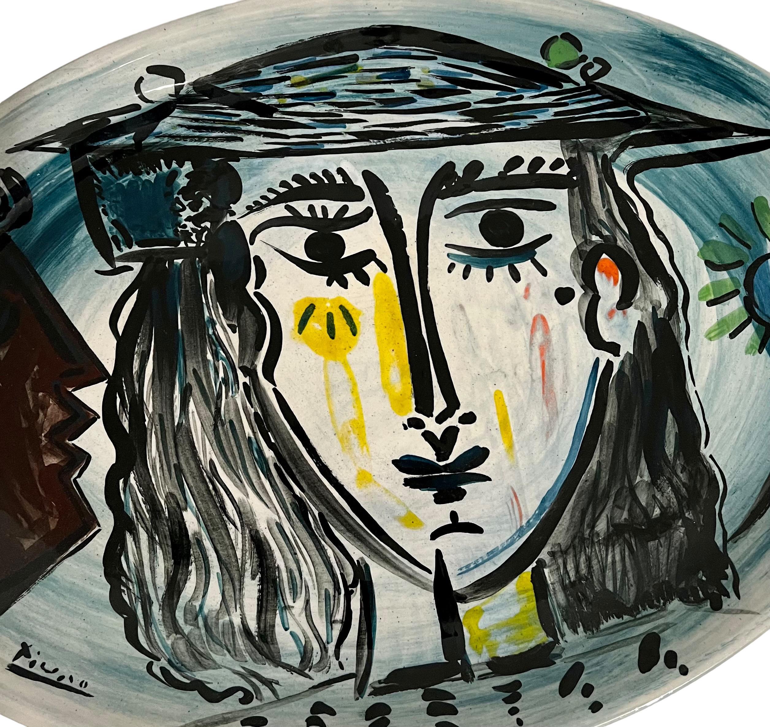 Ceramic Plate by Master Art Forger David Stein after Pablo Picasso Vallauris  For Sale 2