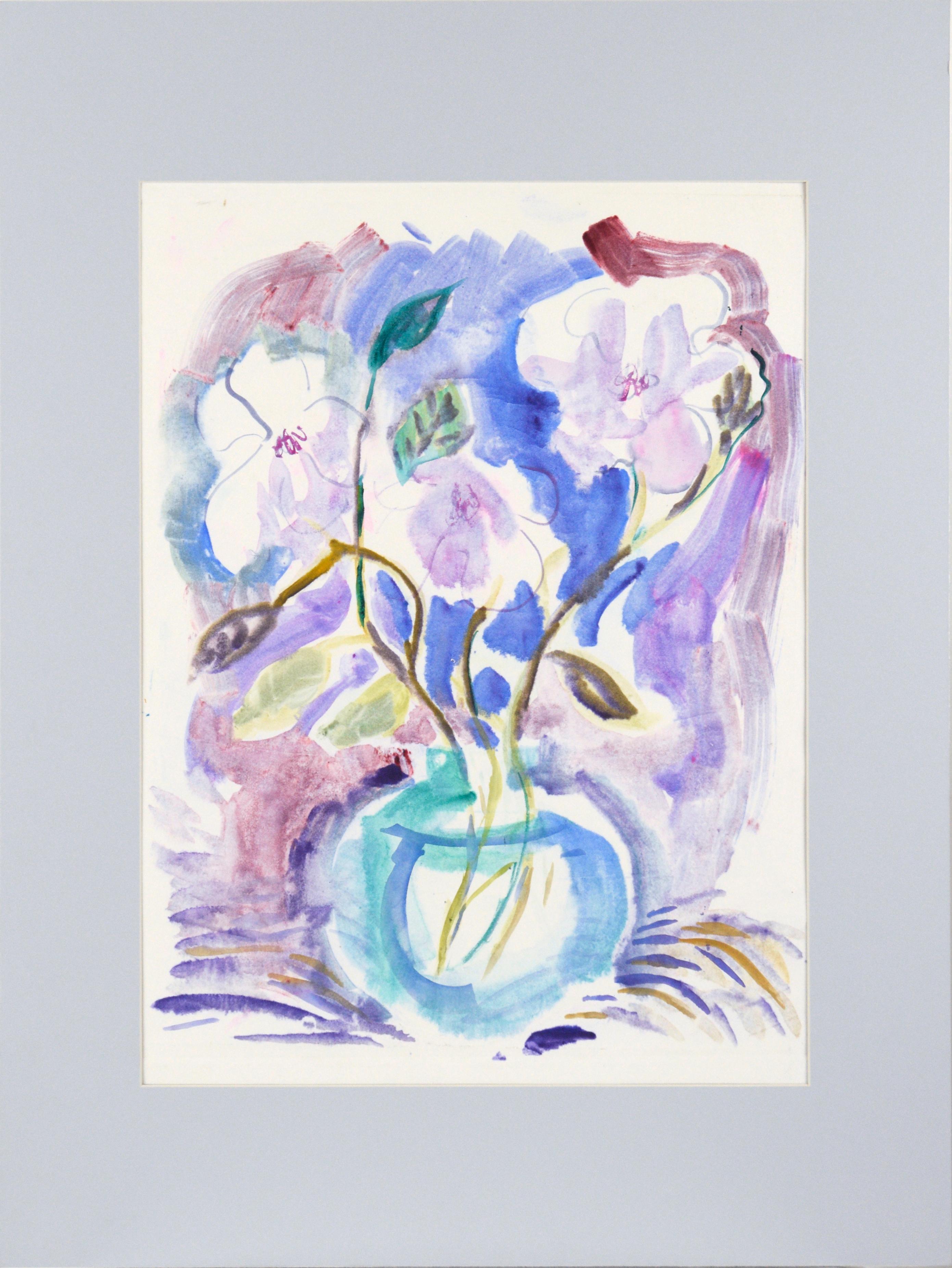 David Stephens Still-Life - Floral Still Life Monoprint on Paper