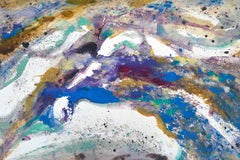 Monotypie I Abstrakte Malerei, opake und transparente Farben, signiert