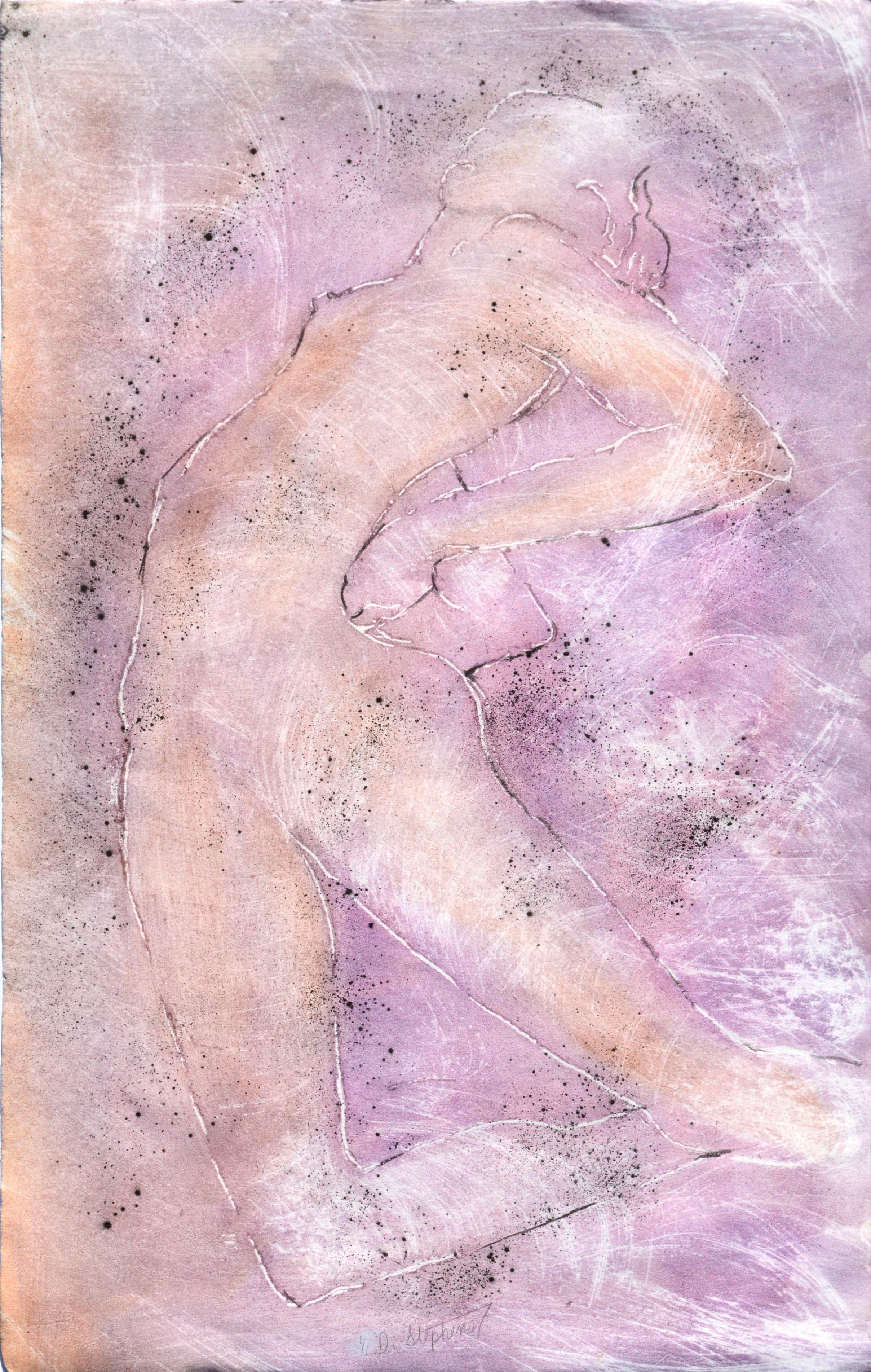 Lavender Figurative Abstract, Nude Dancer