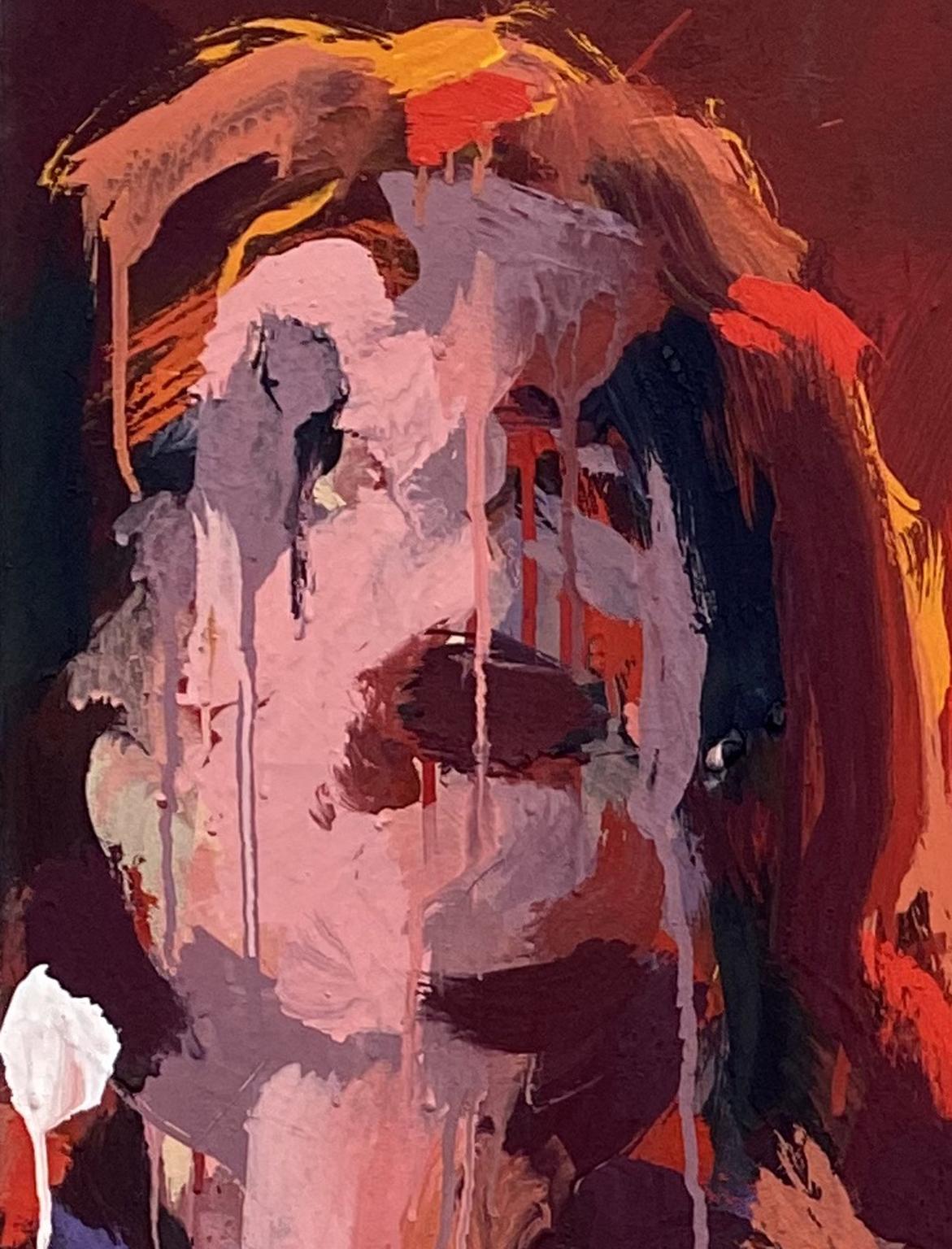 Figlie dell'uomo 1 - Abstract Painting Rosa di David Stern