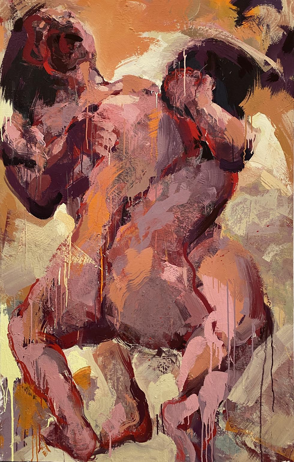 David Stern Figurative Painting - Figure Study 2 for The Antagonists