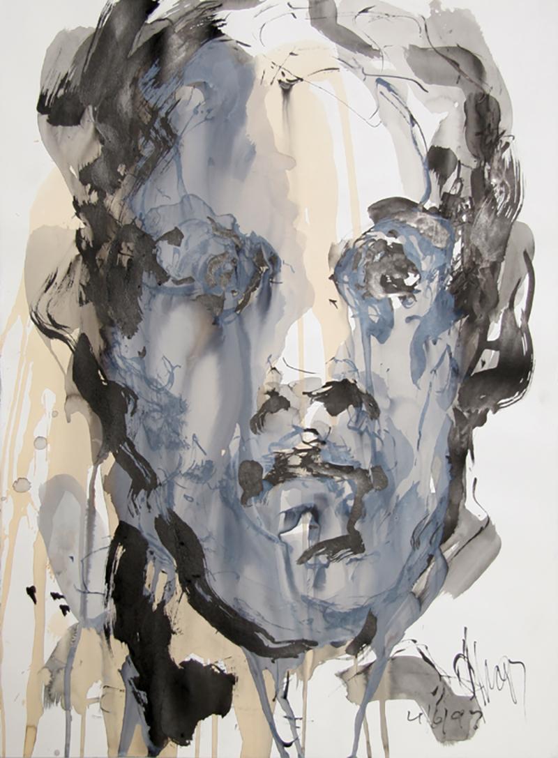 Künstler: David Stern
Titel:	Porträt
Jahr: 1997
Medium:	Acryl & Mischtechnik auf Papier, signiert v.l.n.r.
Größe: 30 x 22 Zoll (76,2 x 55,88 cm)
