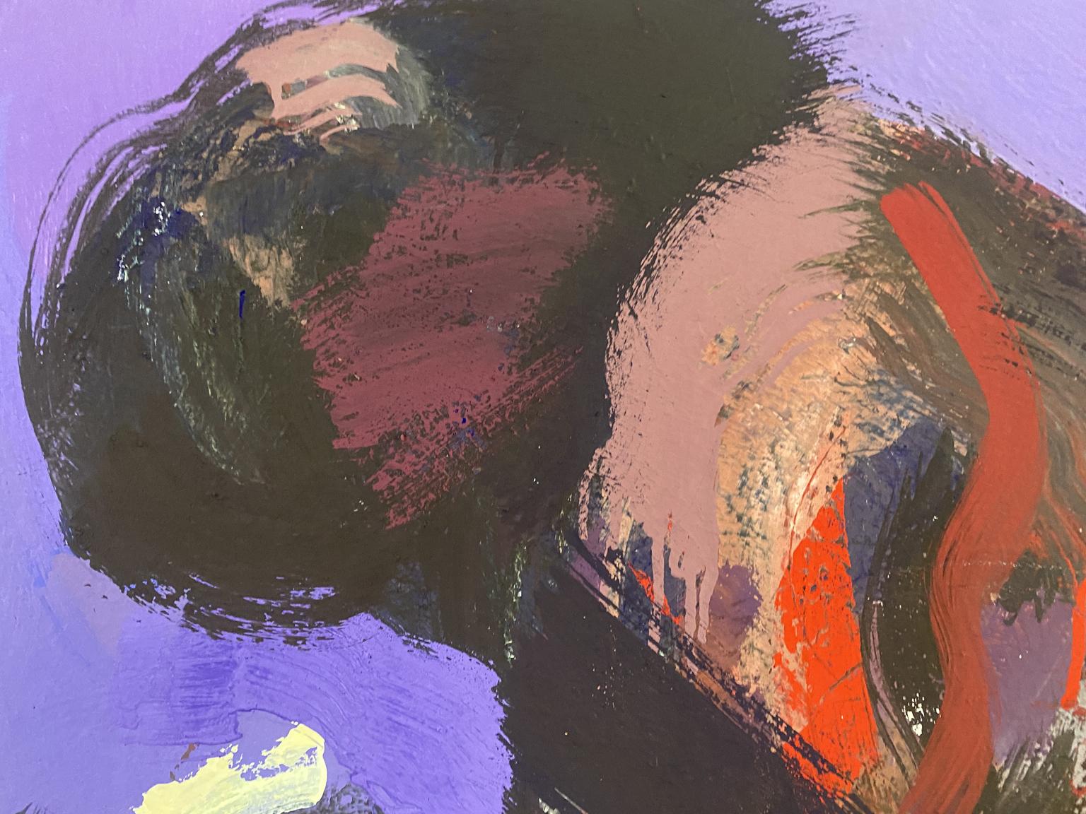 Figure Étude pour Silent Running #5
David Stern (Allemagne, né en 1956)
Acrylique sur toile
35 pouces par 48 pouces
Signé à la main par l'artiste, certificat d'authenticité disponible
Couleurs : Violet, rouge, bleu
Mots clés utilisés pour décrire
