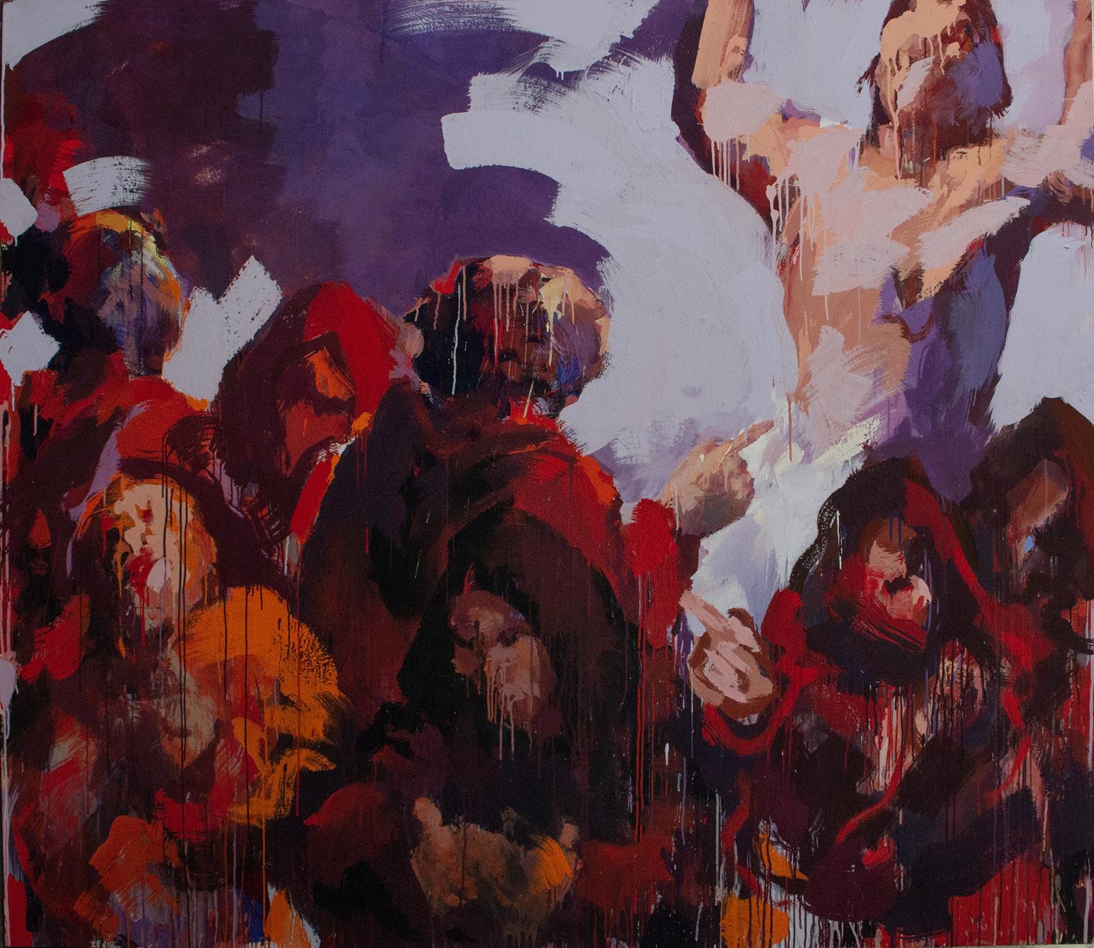 The Disciples - Contemporain Painting par David Stern