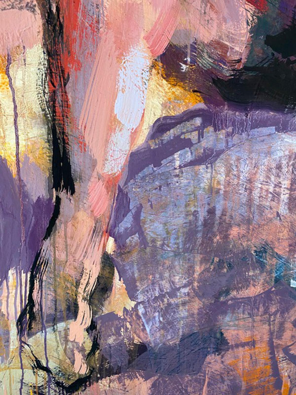 Donna, da sola - Abstract Painting Marrone di David Stern