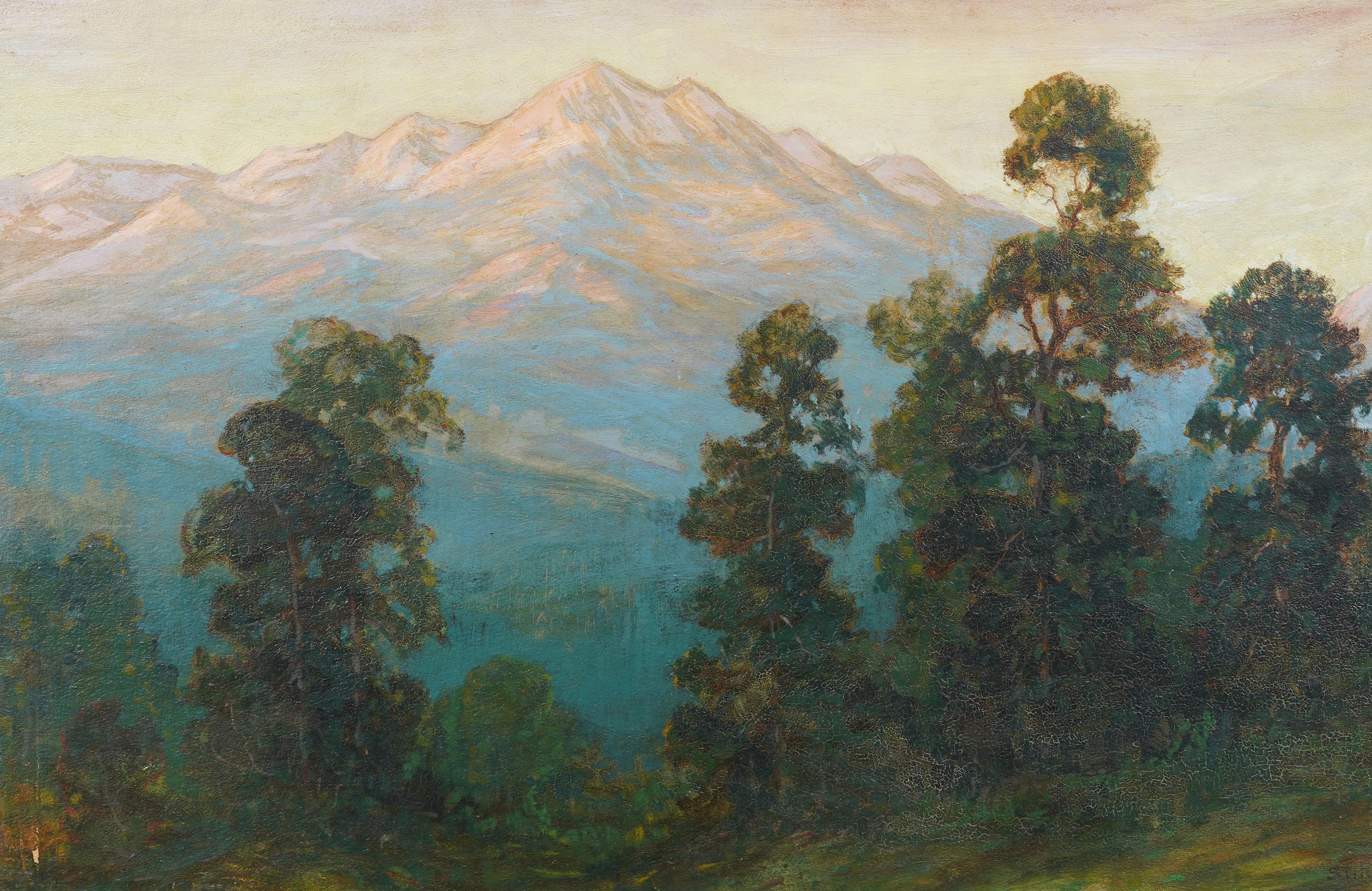 Estes Park Colorado Sunset Mountain Landscape Large Signed Framed Oil Painting For Sale 1