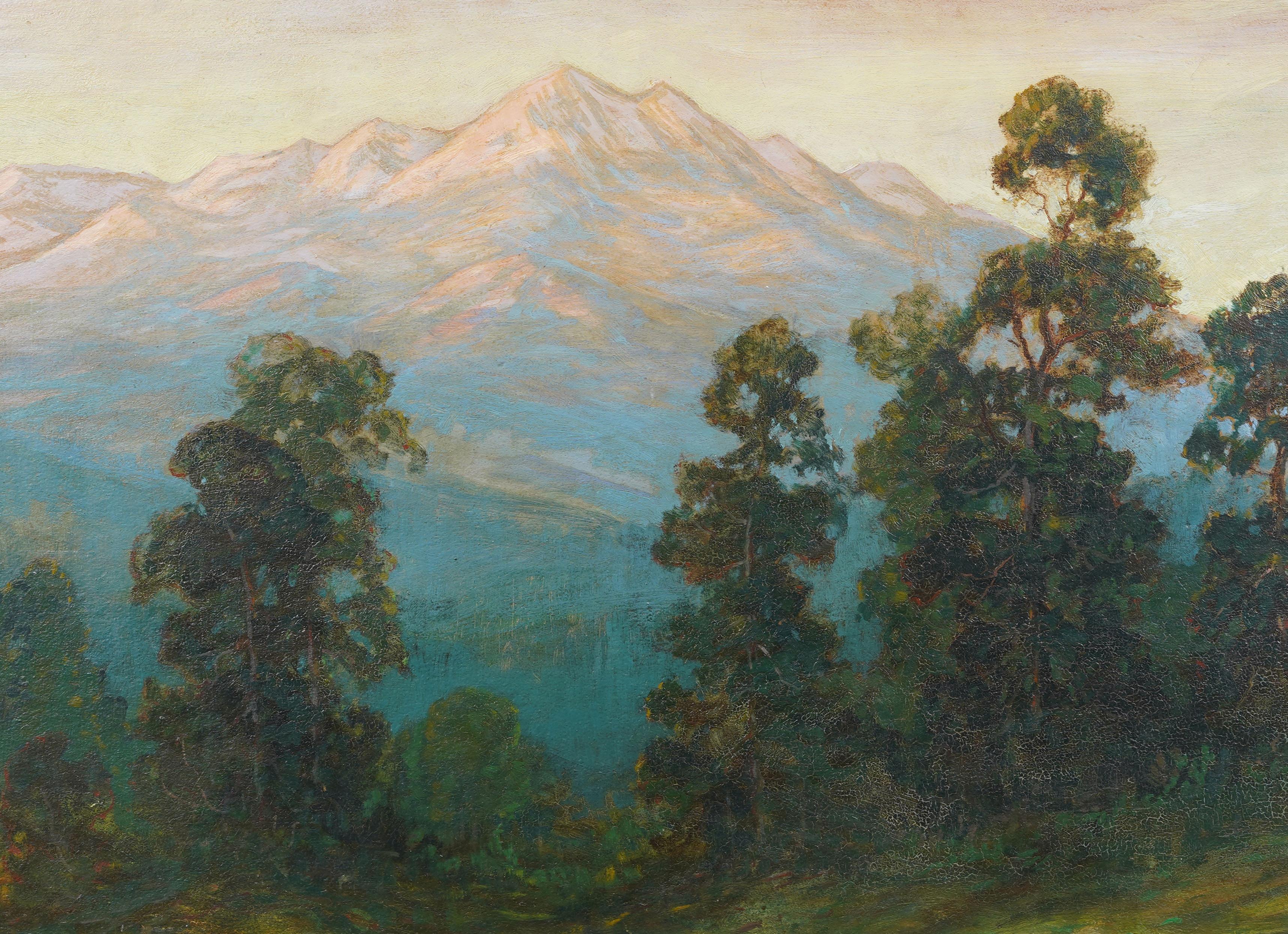 Estes Park Colorado Sunset Mountain Landscape Large Signed Framed Oil Painting For Sale 2