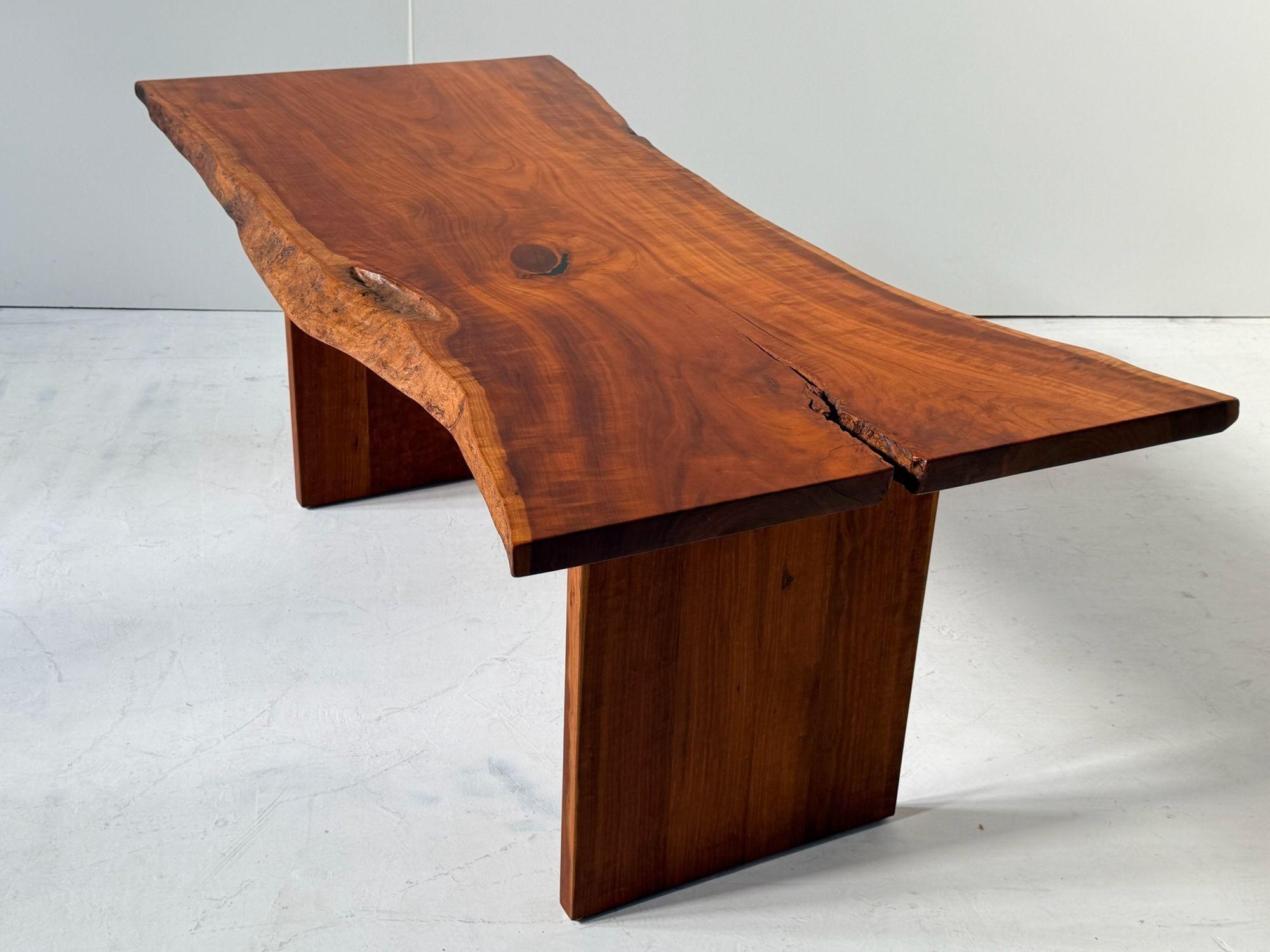 Post-Modern David Stone Live Edge Walnut Edge Desk