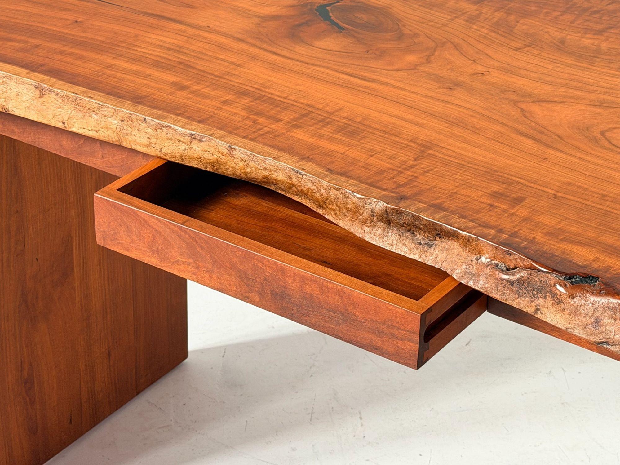 Contemporary David Stone Live Edge Walnut Edge Desk