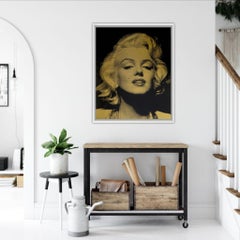 Gold Marylin Monroe, limited edition gold Screen print, David Studwell, Celebrit