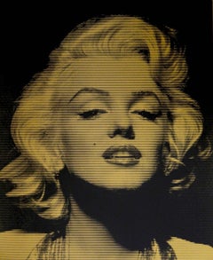 Gold Marylin Monroe, limited edition gold Screen print, David Studwell, Celebrit