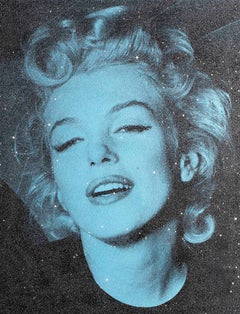 Marilyn Monroe-Cyan, Marilyn Monroe artwork, Celebrity Art