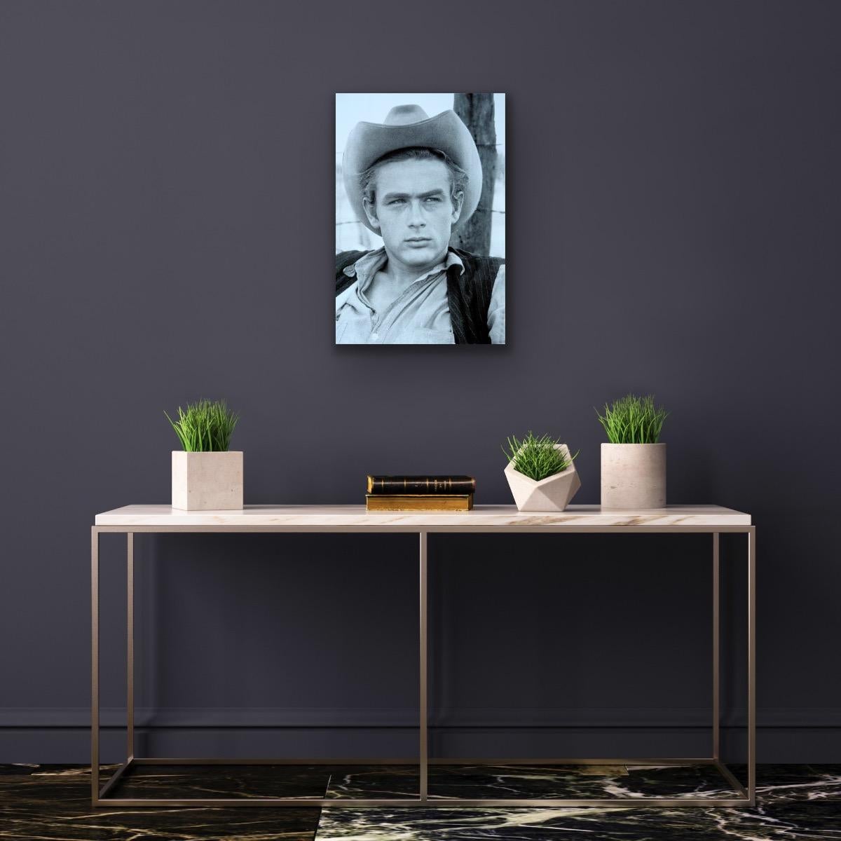 James Dean - Soft Blue, Screenprint Art, Celebrity Art, Still-life - Pop Art Print by David Studwell