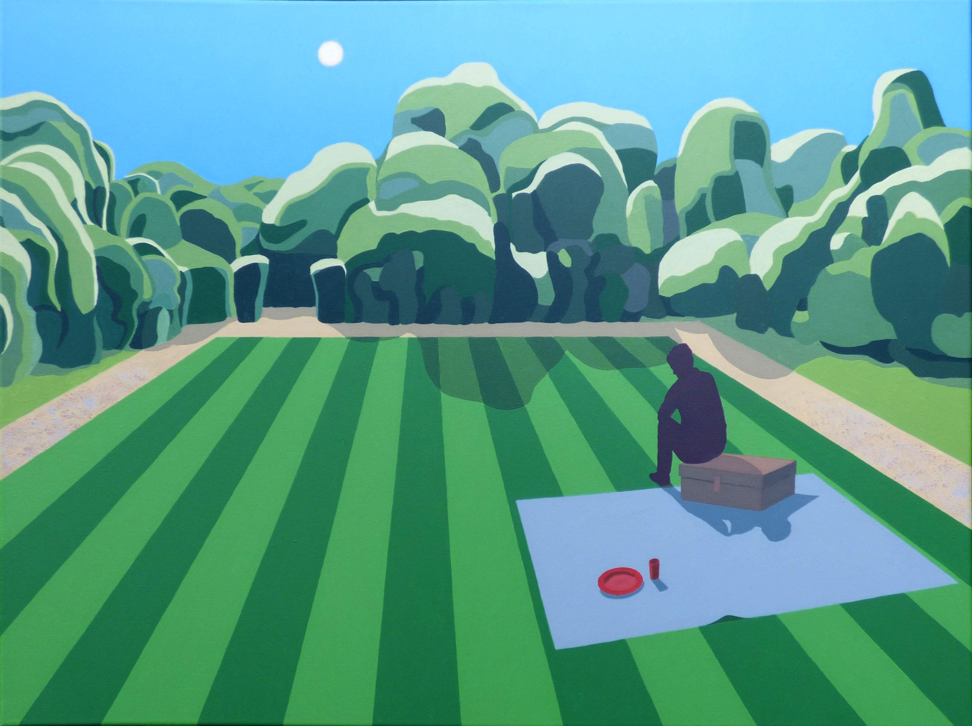 Picnic, Pittura, Acrilico su tela - Painting di David Supper