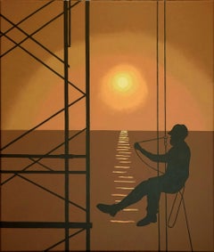 Scaffolder #2, Painting, Acrylic on Canvas