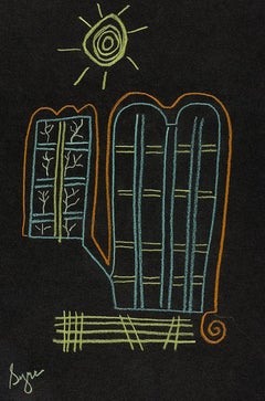 Posados Windows, Hoping for a Better Tomorrow, Prisma Crayon on Black Paper