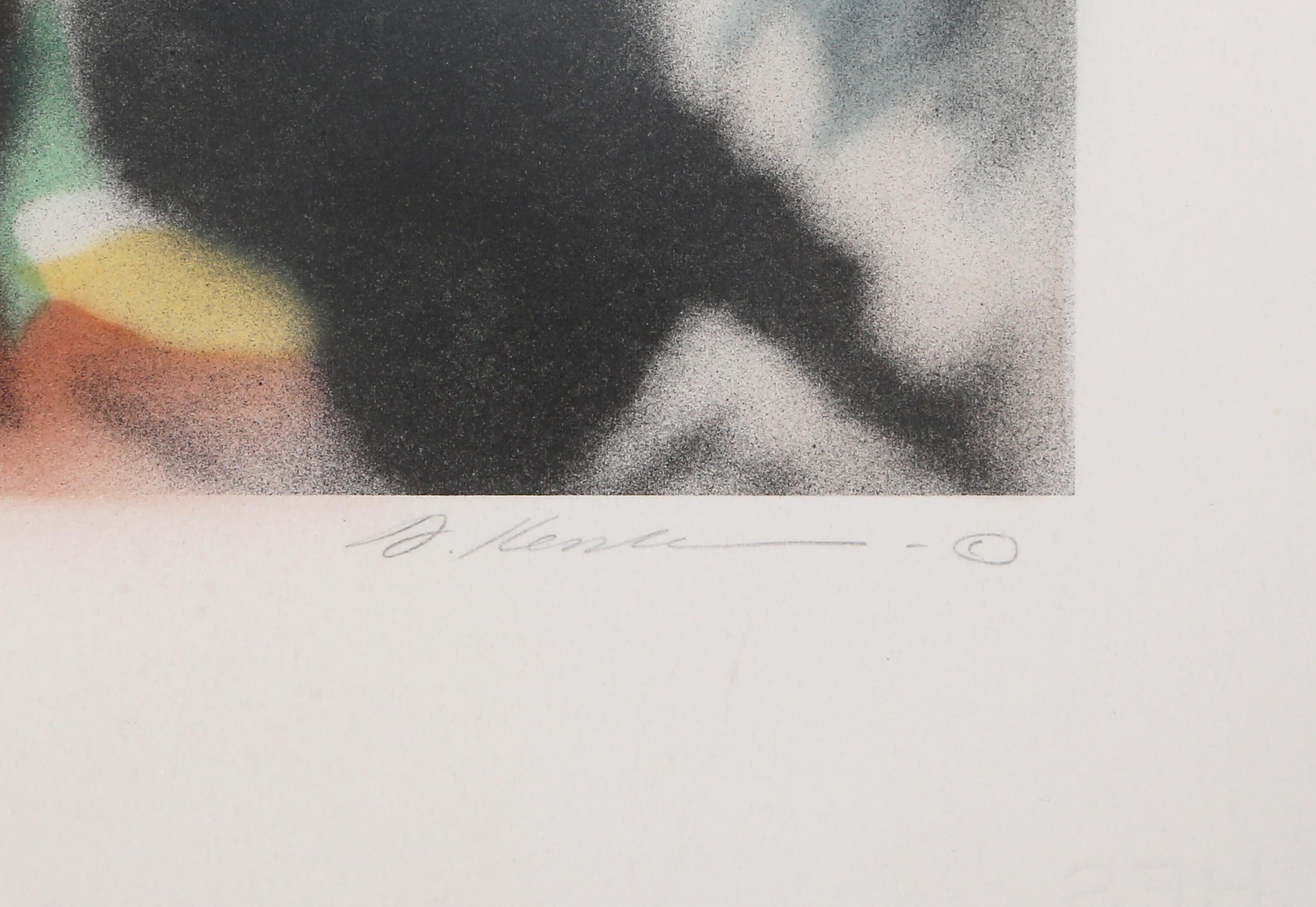 David AT&T, Américain (1950 - ) - Surplomb réfléchi IV, Année :  circa 1980, Medium :  Sérigraphie sur Arches, signée, titrée et numérotée au crayon, Edition :  15/100, Taille de l'image :  23.5 x 34 pouces, Taille :  28.5 x 40 in. (72.39 x 101.6 cm)