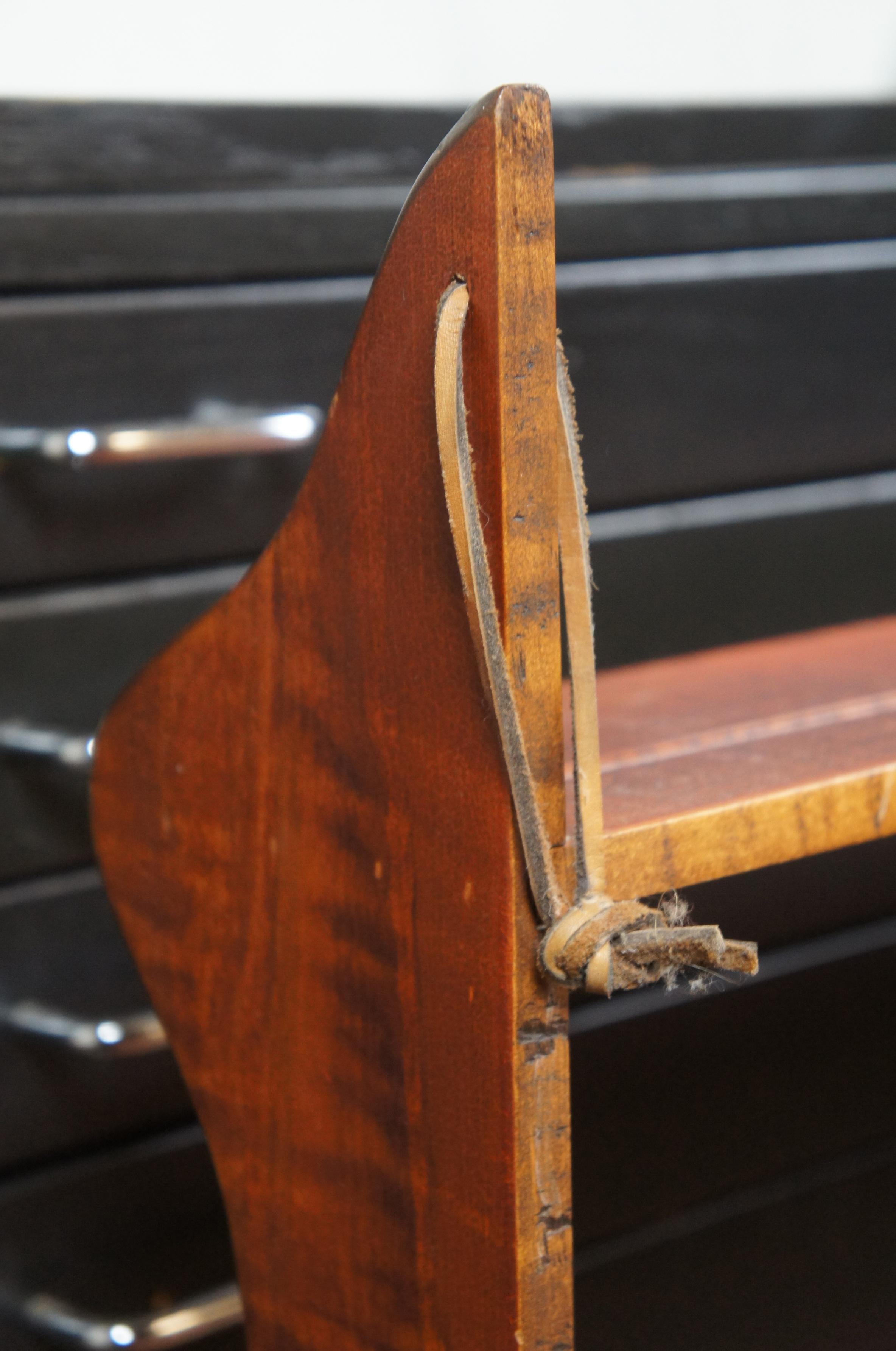Rustic David T Smith Curly Maple 4-Tier Whale Shelf Wall Plate Display Curio