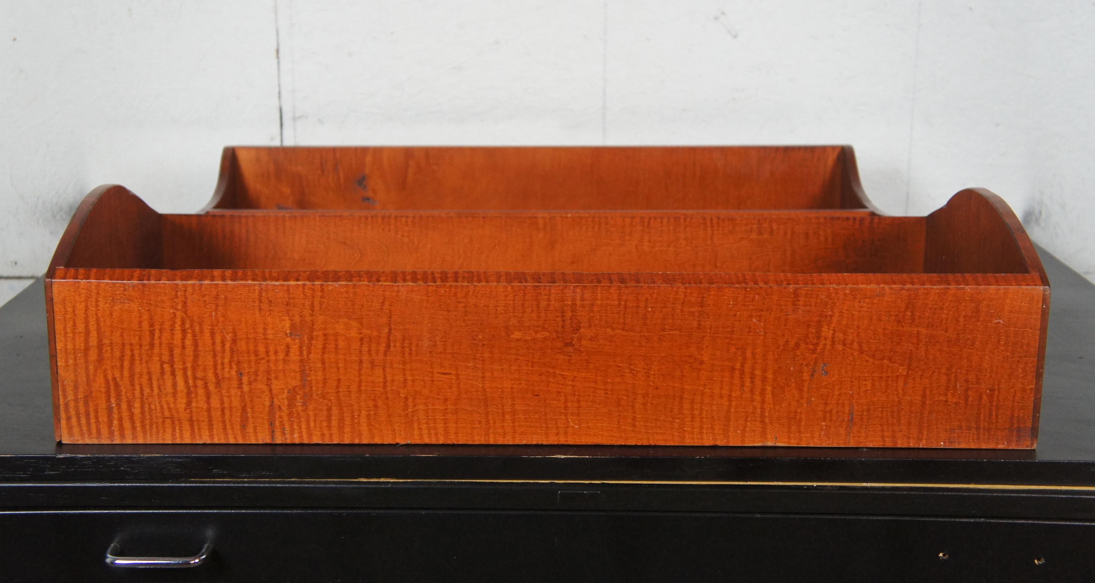 Leather David T Smith Curly Maple 4-Tier Whale Shelf Wall Plate Display Curio