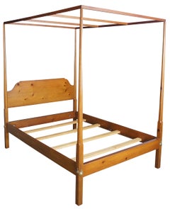 David T Smith Early American Colonial Pine Pencil Post 4 Poster Full Canopy Bed