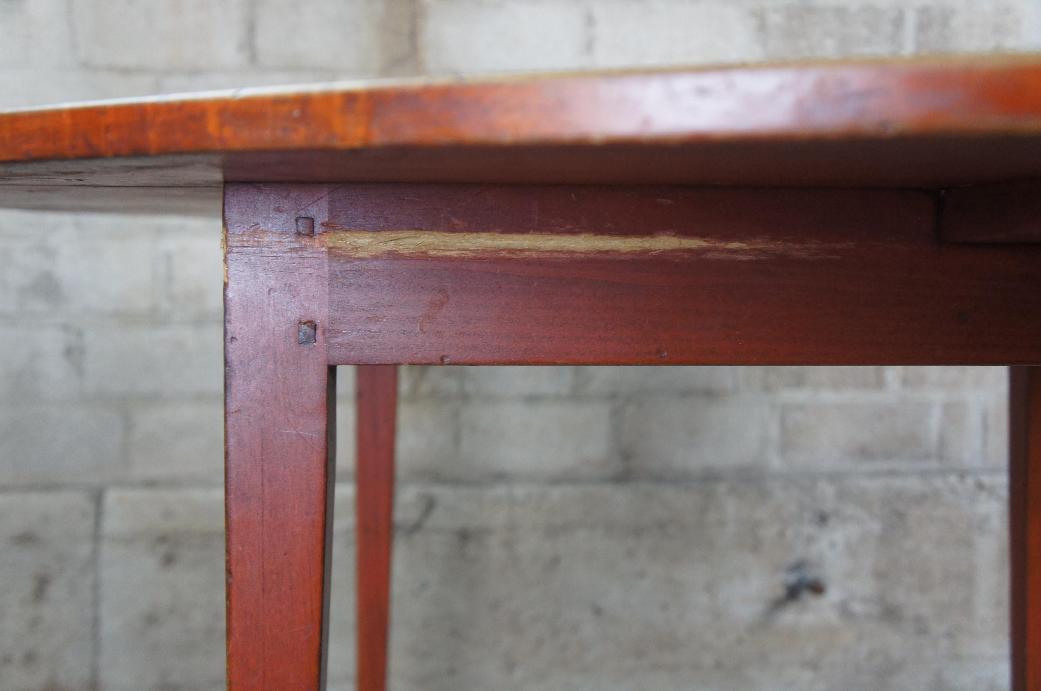 primitive round dining table