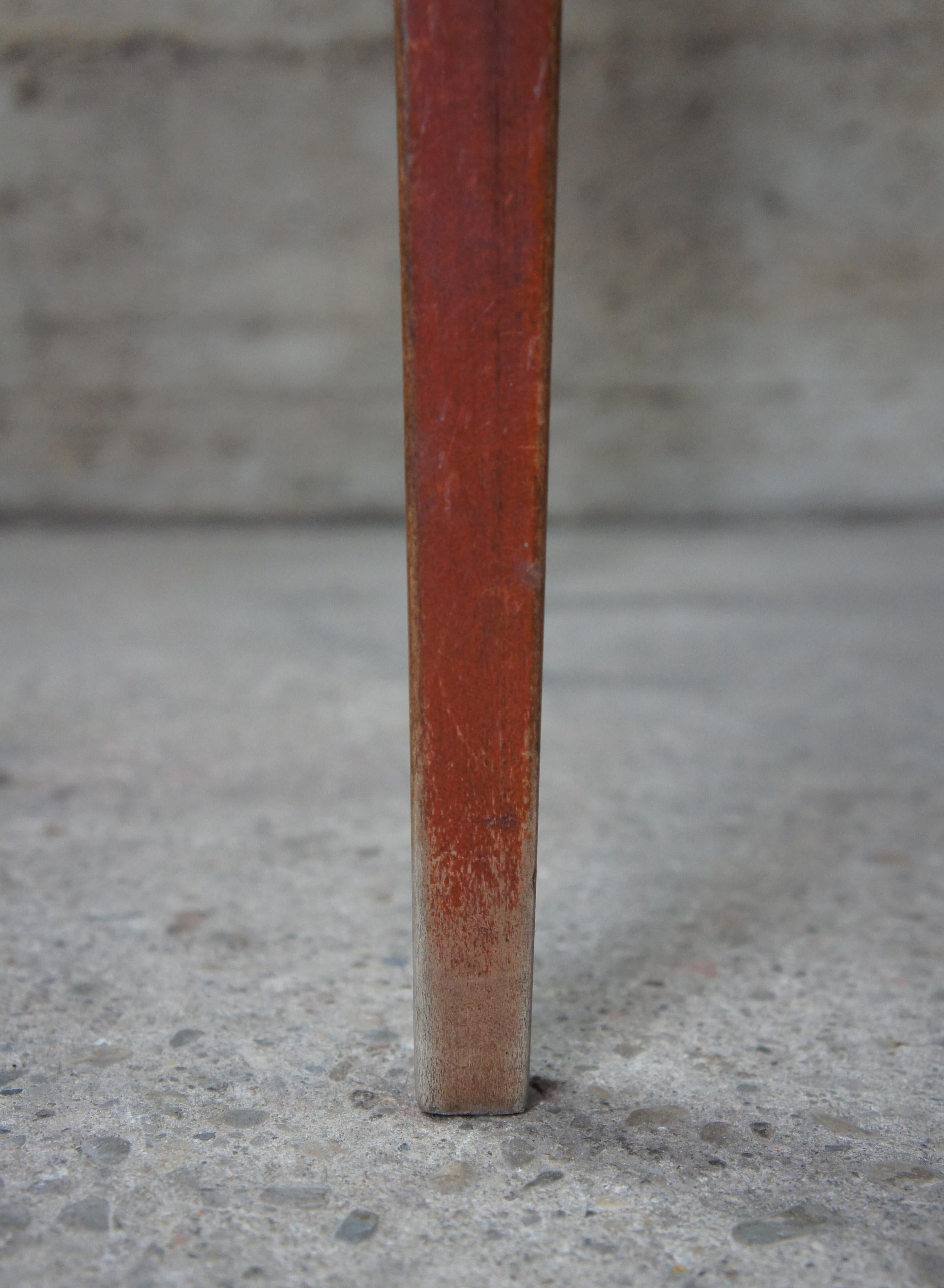 David T Smith Primitive Early American Round Pine Shaker Farmhouse Dining Table 2