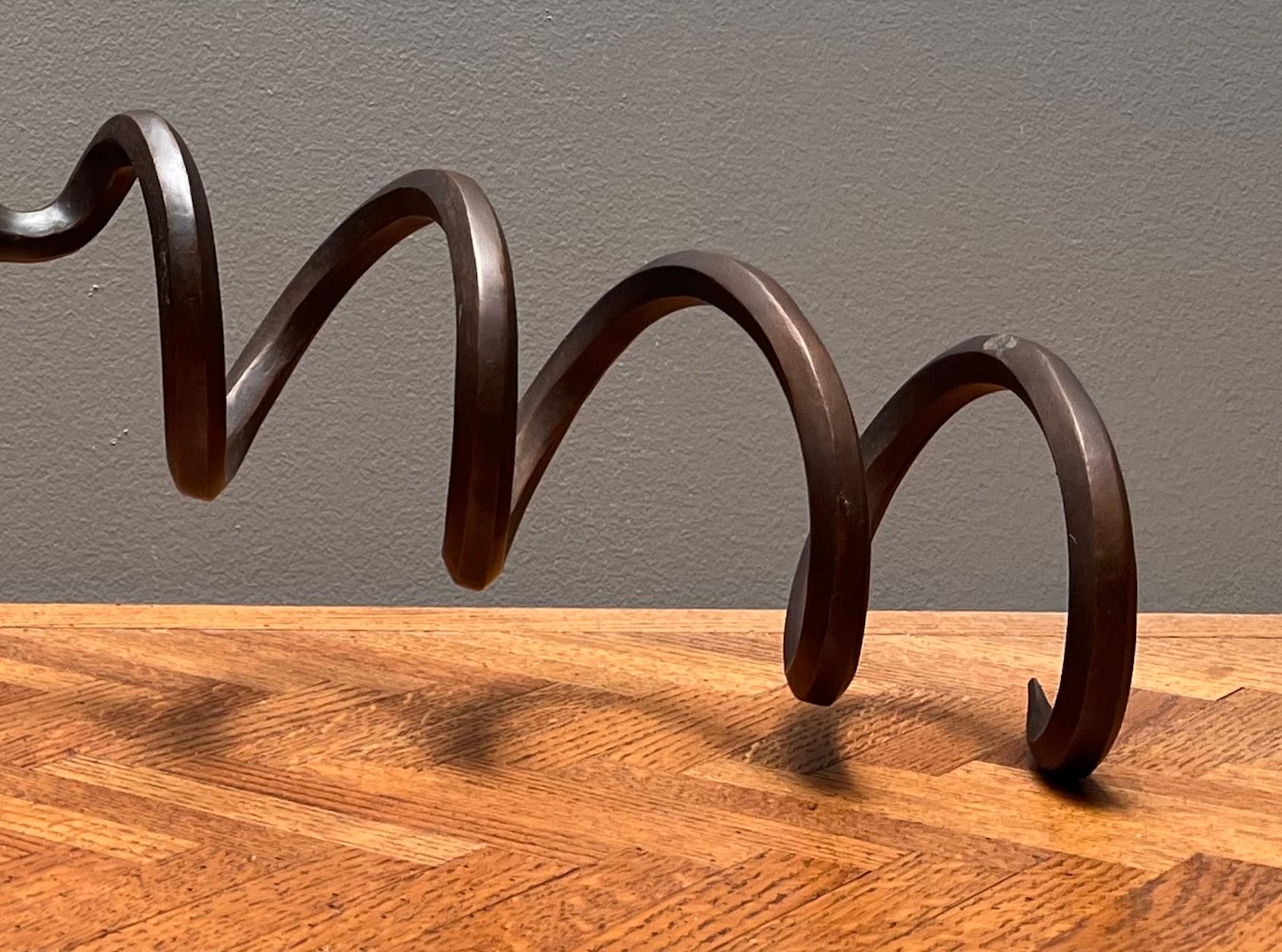 Mini tire-bouchon en bronze #34 - Marron Figurative Sculpture par David Tanych