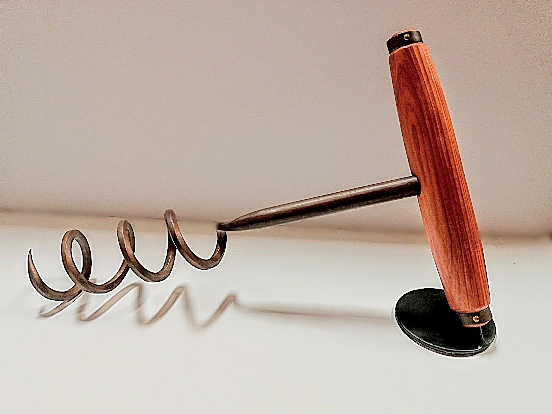 Small Bronze Corkscrew #16 - Sculpture by David Tanych