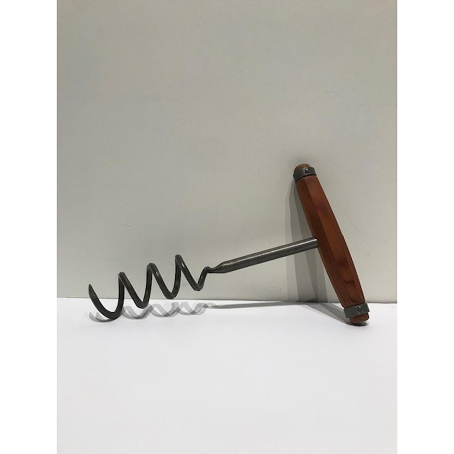 David Tanych Figurative Sculpture - Tiny Corkscrew (redwood)