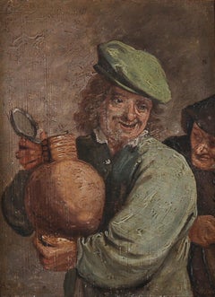 Manner of David Teniers (1610-1690) - Framed Late 19th Century Oil, Jolly Toper