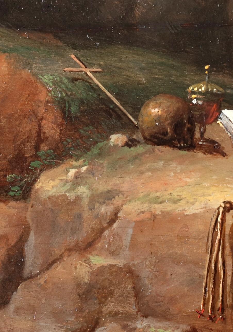 Immergiti nella serena spiritualità e nella tecnica magistrale di David Teniers il Vecchio con questa suggestiva rappresentazione di Maria Maddalena nella sua grotta. Formatosi sotto la tutela di artisti rinomati come Rubens ed Elsheimer, Teniers