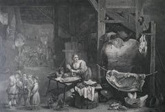 David Teniers II, « La Boudinire », gravée, 18ème siècle
