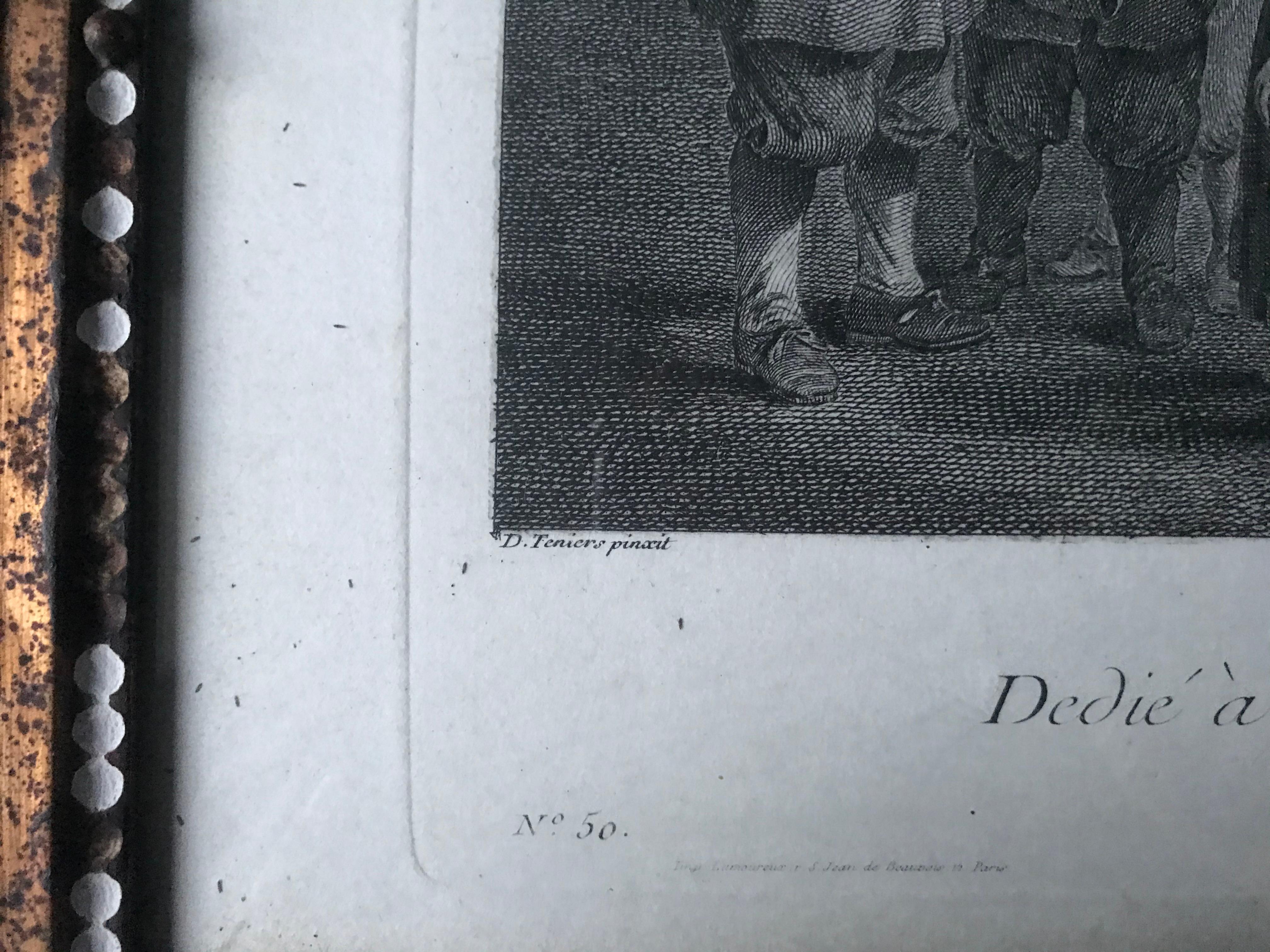 XVIIIe siècle et antérieur David Teniers II, « La Boudinire », gravée, 18ème siècle en vente