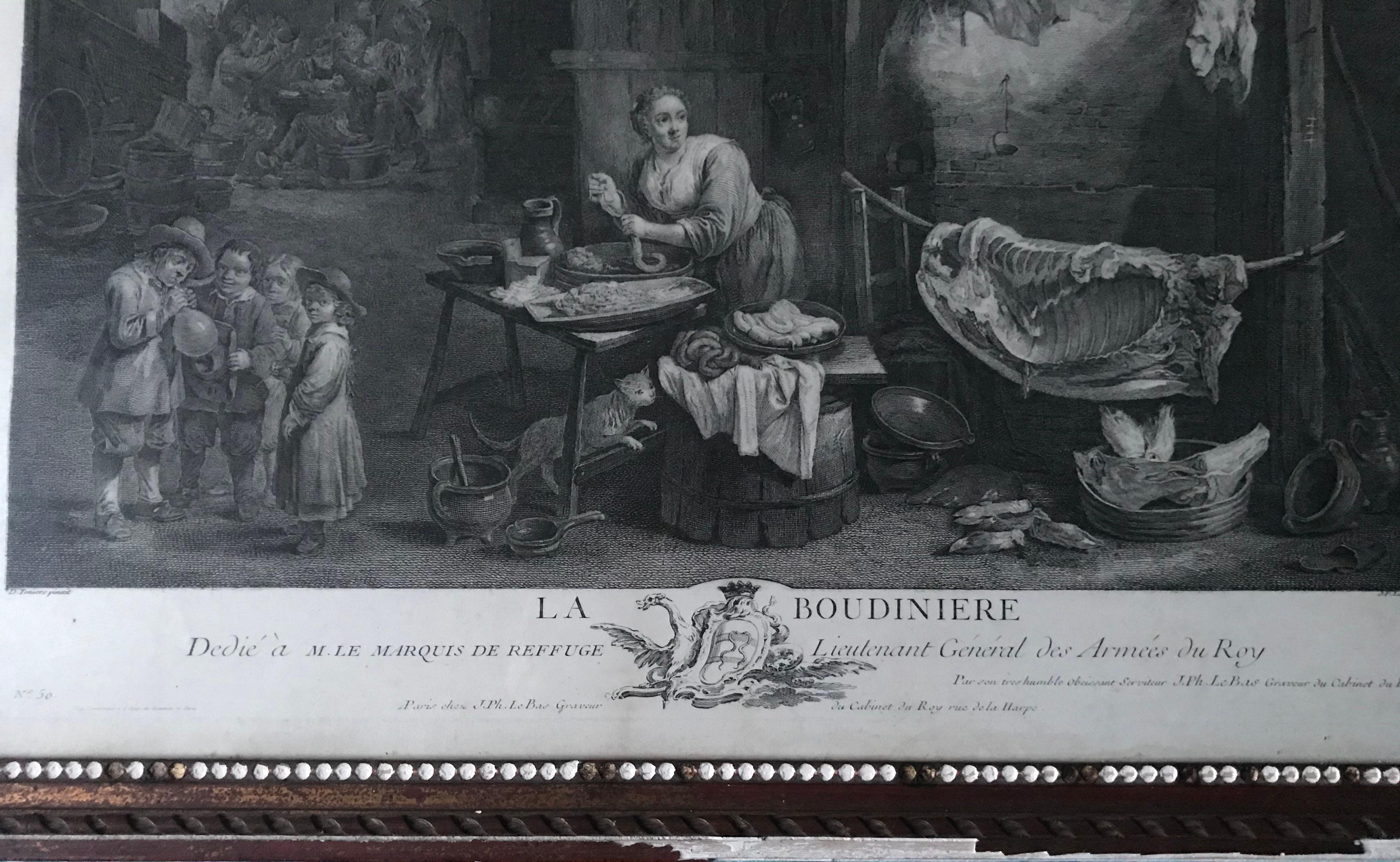 David Teniers II, „La Boudinire“, eingraviert, 18. Jahrhundert im Angebot 1