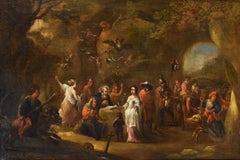 Tentations Saint Antoine Teniers II Peinture XVIIe siècle Huile sur toile Flemish 