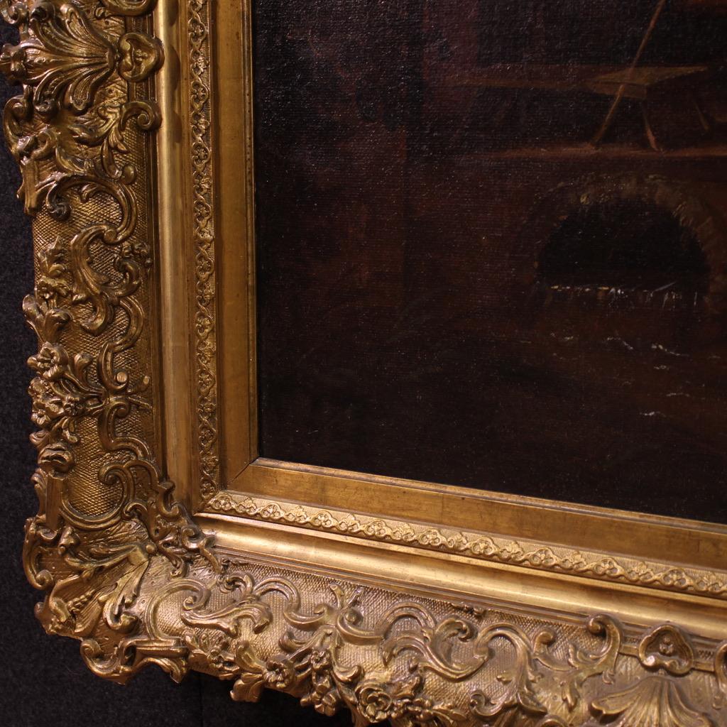 17. Jahrhundert Öl auf Leinwand Flämische Malerei Landschaft mit Figuren, 1640 im Angebot 6