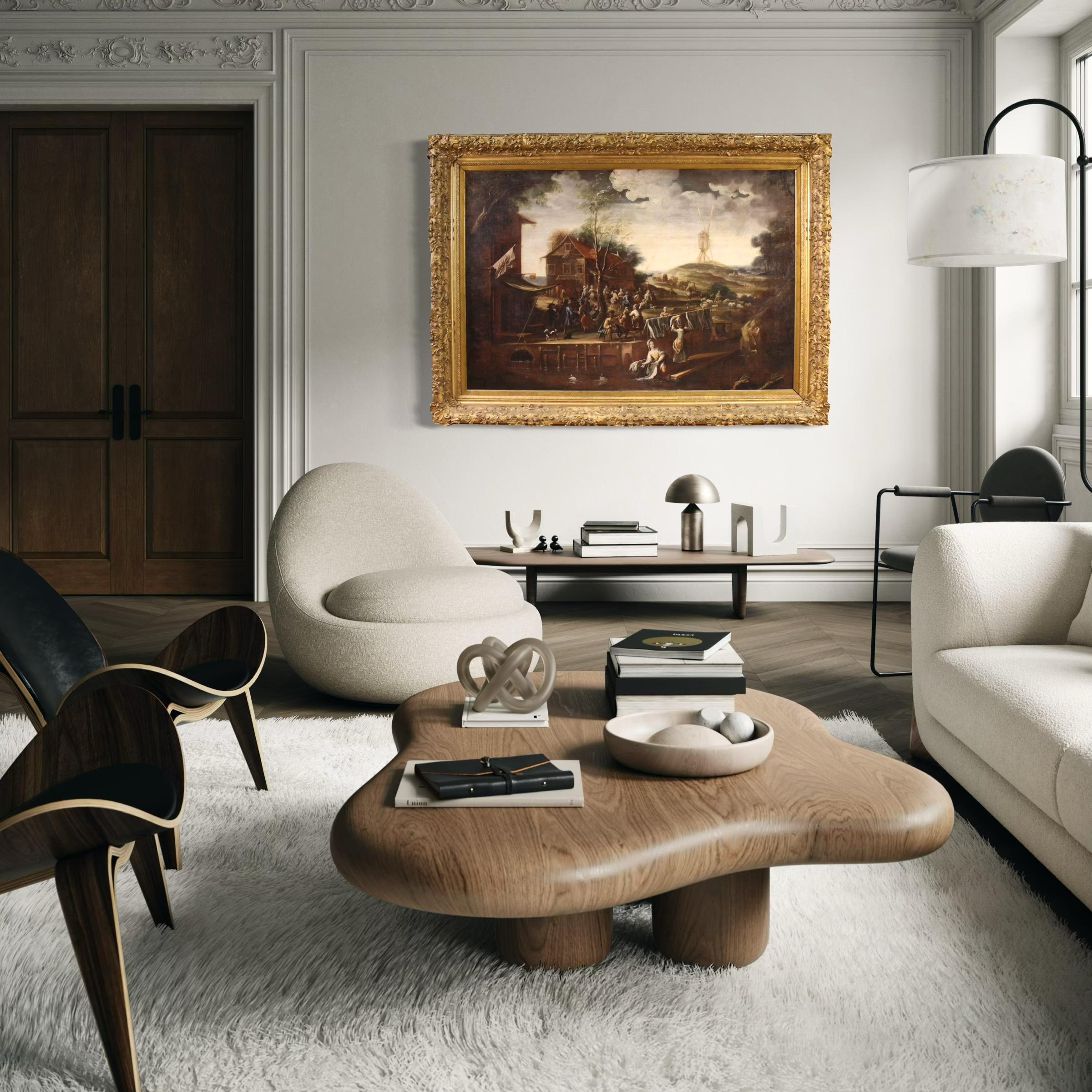 17. Jahrhundert Öl auf Leinwand Flämische Malerei Landschaft mit Figuren, 1640 im Angebot 10