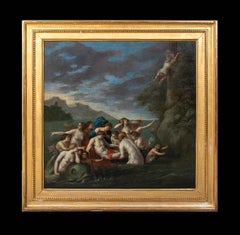 Héroe y Leandro, siglo XVII   Estudio de DAVID II TENIERS  (1610-1690)