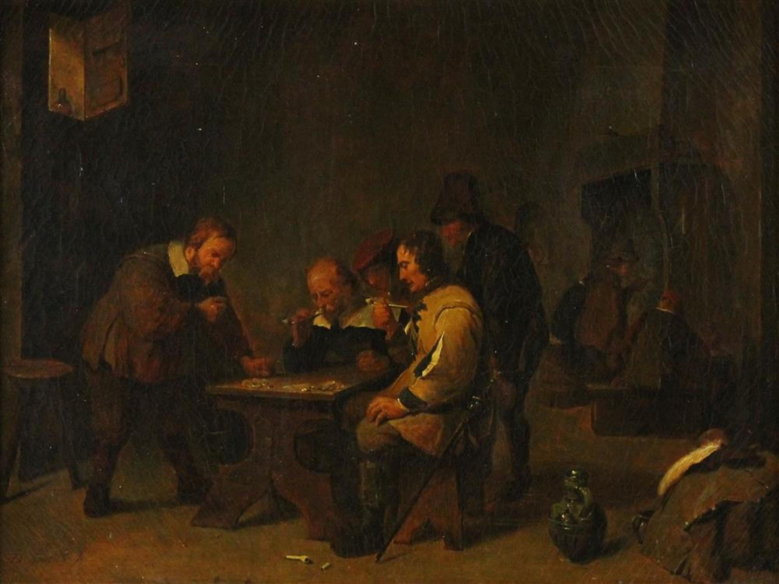 Interieur-Szene – Painting von David Teniers the Younger