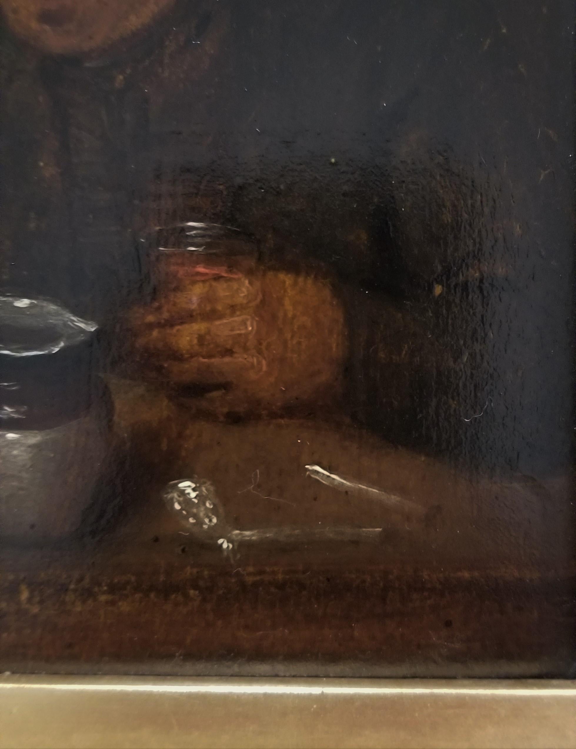 Man in Tavern Smoking a Pipe /// Old Masters Dutch David Teniers Porträtgesicht im Angebot 4