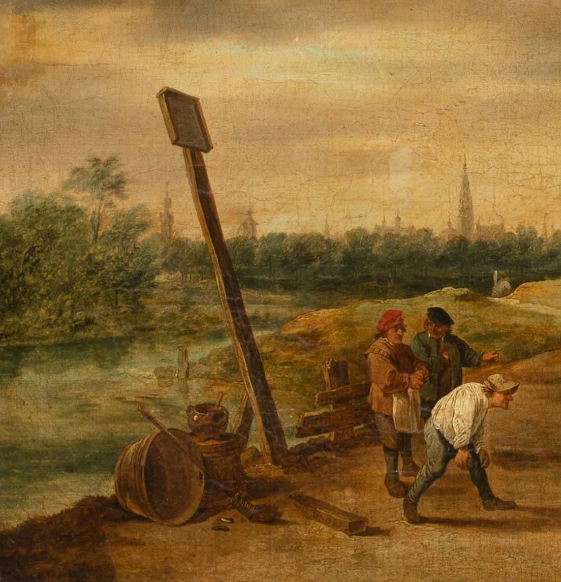 Bol à pêches à l'extérieur d'une taverne, Anvers, 17ème siècle  1