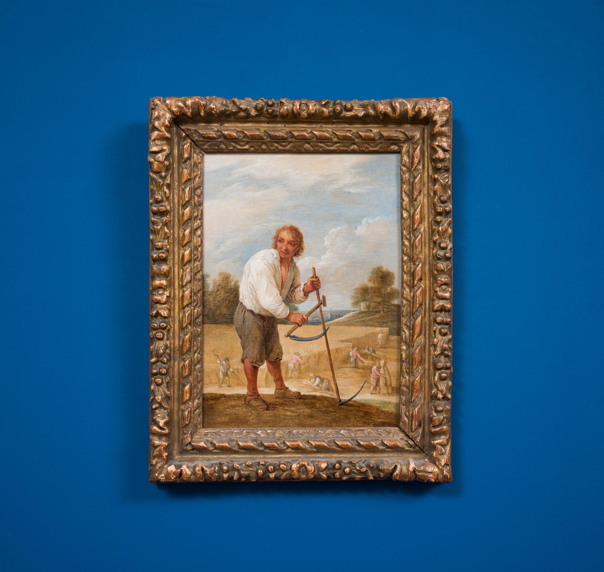 Peasants in a Cornfield (Boer in Het veld) von David Teniers dem Jüngeren  im Angebot 5