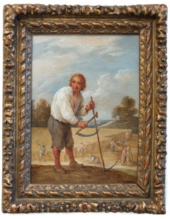 Contadini in un campo di grano (Boer in het veld) di David Teniers the Younger