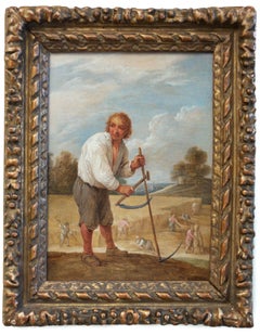 Antique Peasants in a Cornfield (Boer in het veld) by David Teniers the Younger 