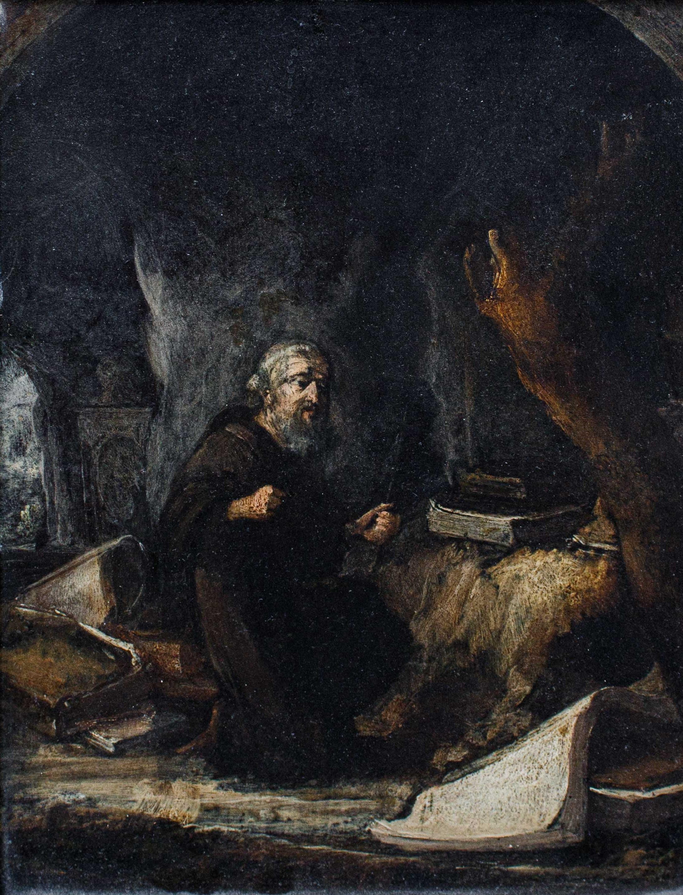 St. Anthony at Prayer Painting on Copper Follower of David Teniers the Younger For Sale 1