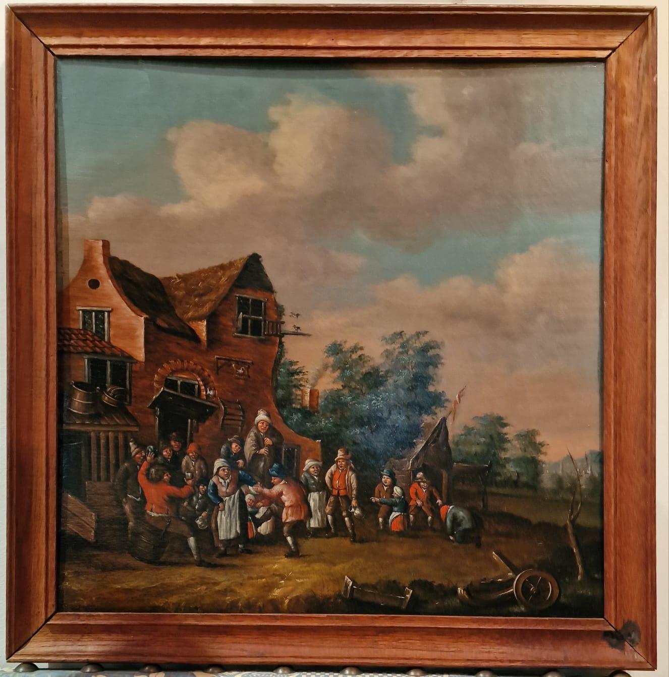 Tavern scene with drunken peasants enjoying dancing and drinking, after Teniers For Sale 6
